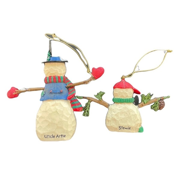 Stewie & Uncle Artie Hallmark Snowmen Ornaments - Picture 2 of 9